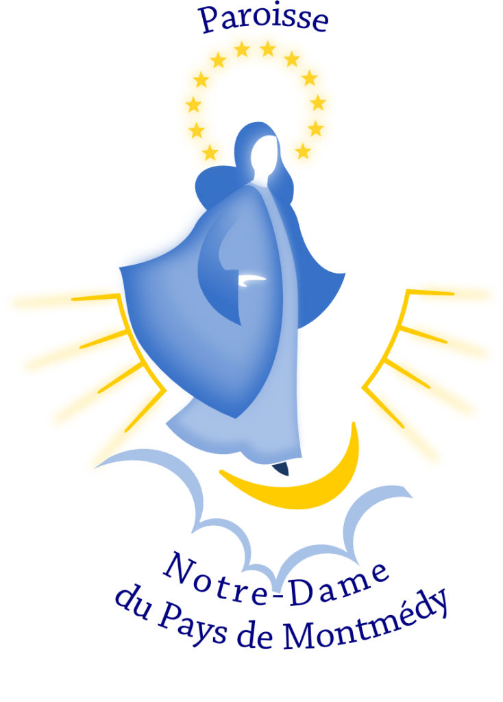 Logo of the parish of Our Lady of the Land of Montmédy, to which is attached the Basilica of Avioth.